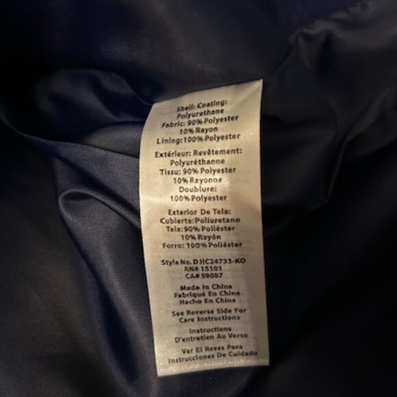 Draper James Dazzling Blue Water Resistant Long Sleeves Faux Wool Walker Coat - Picture 7 of 9